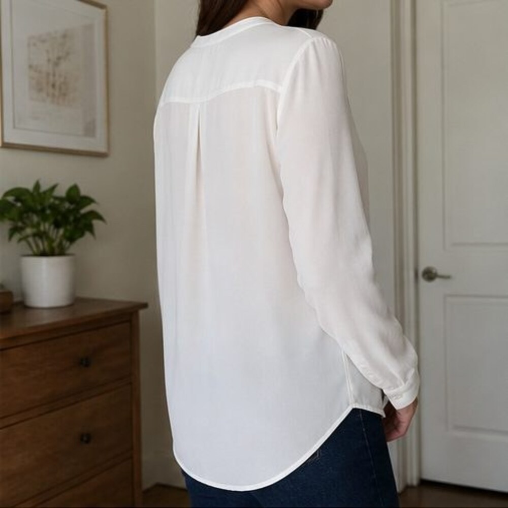 Ivory Ruffle Blouse - Picture 3 of 6